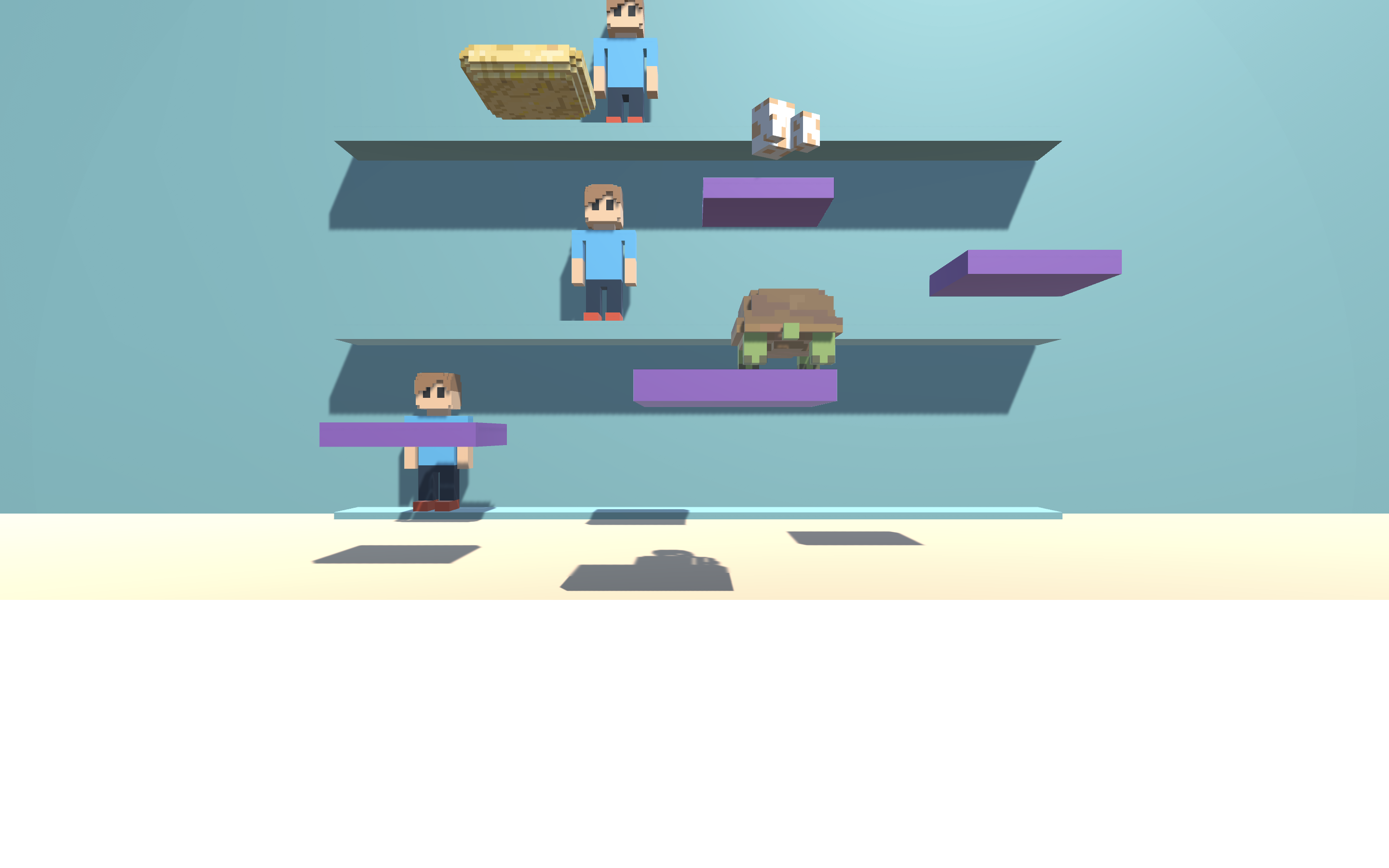 screen shot of the 3D platformer